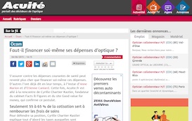 Magazine Acuité : faut-il financer soi-même ses dépenses d’optique ?